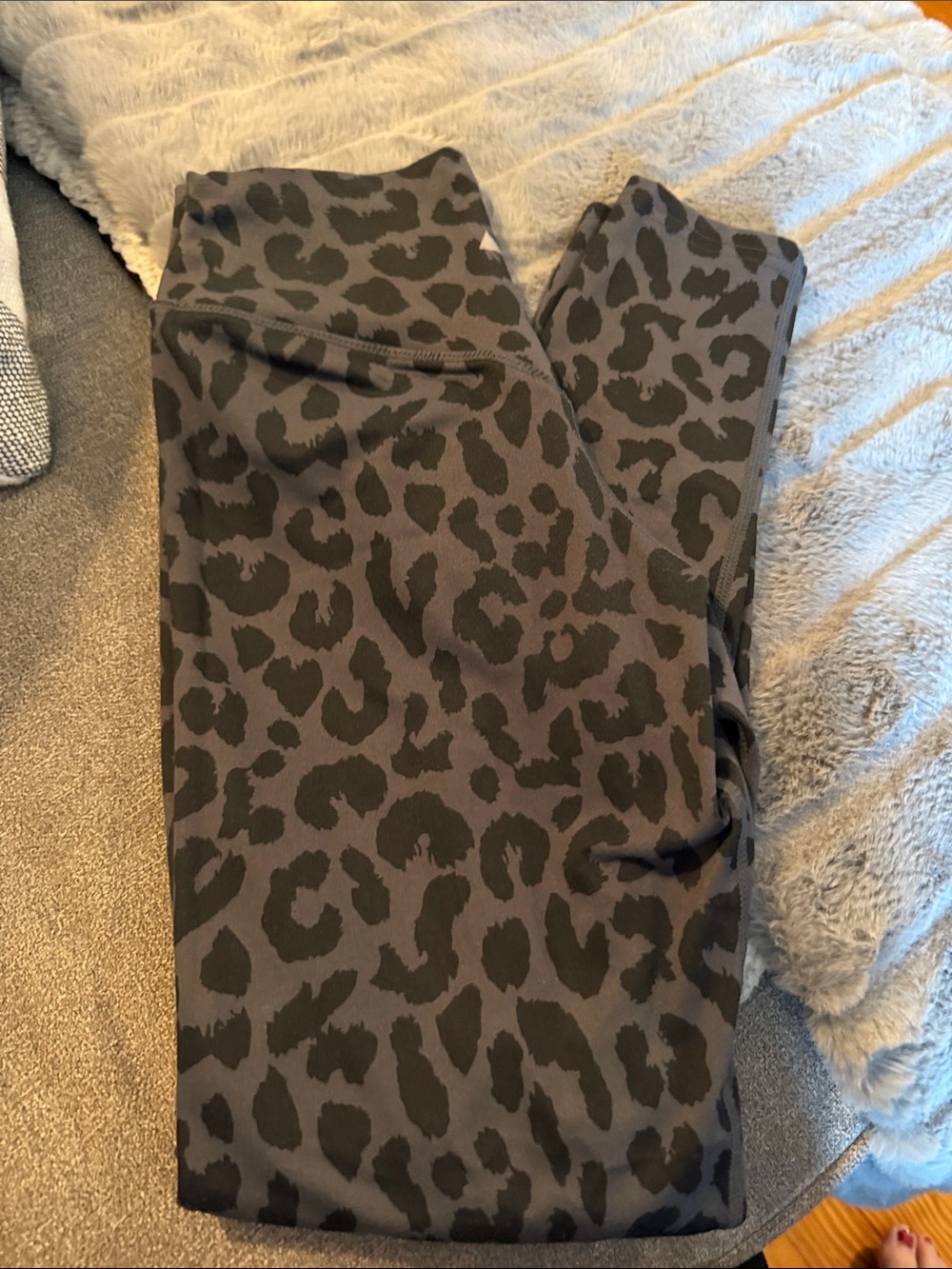 Balance Athletica Black and Gray Leopard Print Leggings